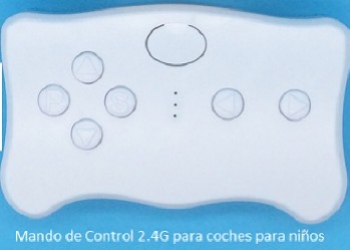Configuración mando control remoto en los coches eléctricos para niños y niñas